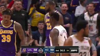 Zion Williamson DUNKS on Kyle Kuzma and LeBron answers with LONG THREE