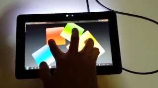 New 10" touchscreen LCD with HDMI - multi-touch test
