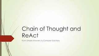 Module 3 AI Prompting Chain of Thought and ReAct