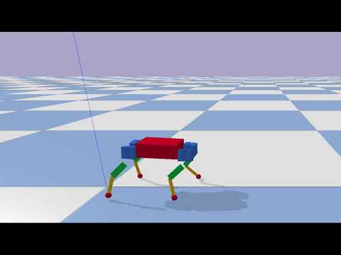 Quadruped robot crawl gate - Bullet Physics simulation
