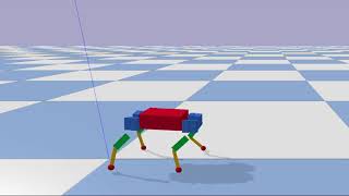 Quadruped robot crawl gate - Bullet Physics simulation