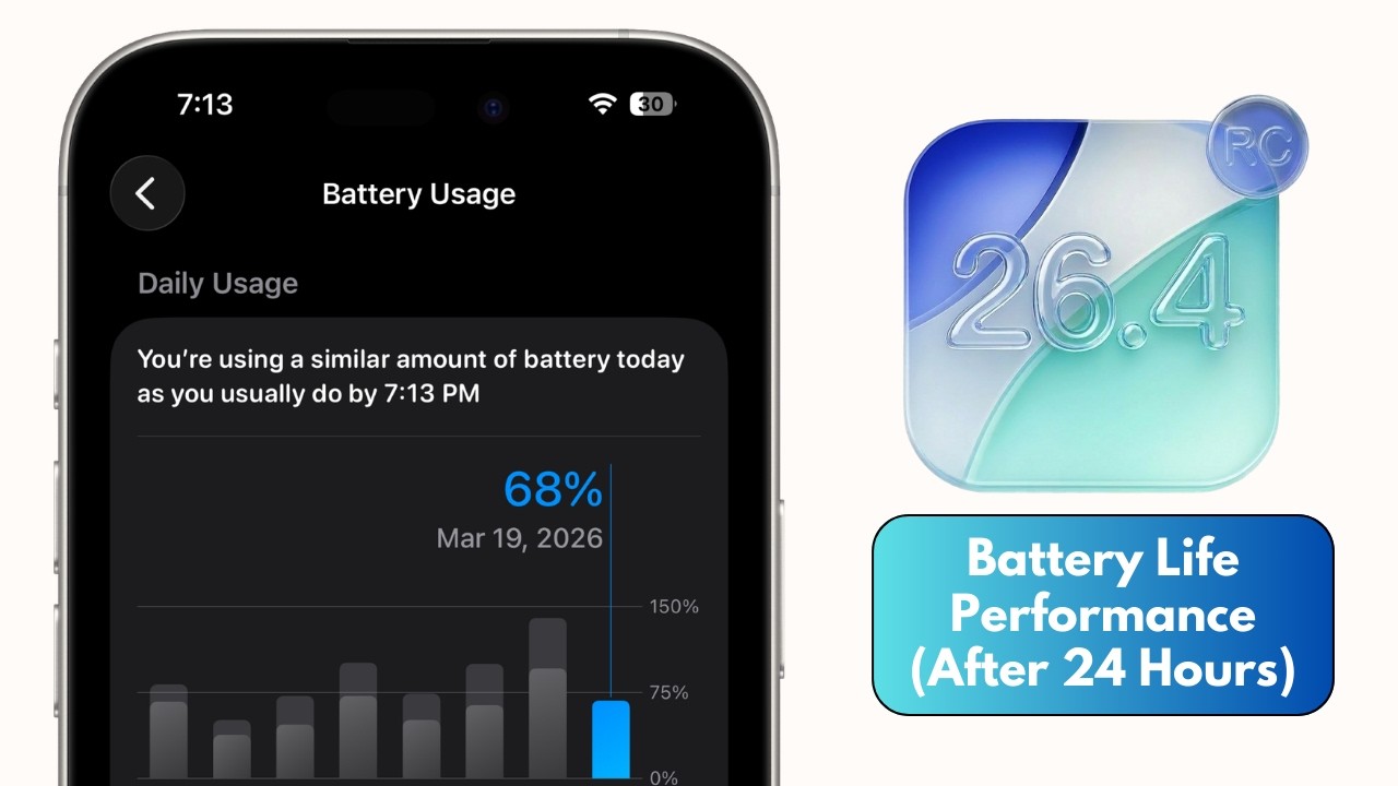 iOS 26.4 RC Battery Life & Performance (After 24 Hours) - YouTube