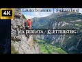 On Cliff - Murren Via Ferrata / Klettersteig - Lauterbrunnen, Switzerland | 4K 60fps Video
