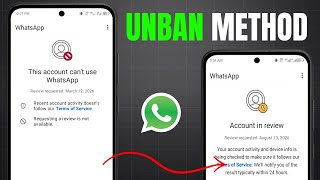 WhatsApp Ban New Solution 2026 (100% Working)✅ | This account can't use WhatsApp Problem New 2026