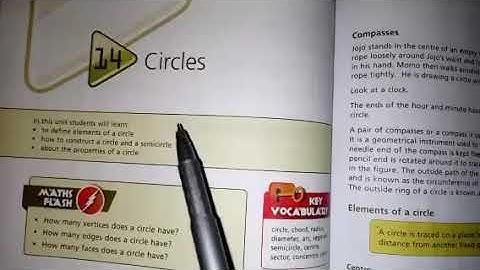 Ex 14a | Q1 Q2 | Pre-reading unit 14| components of circle| Oxford Countdown book 7