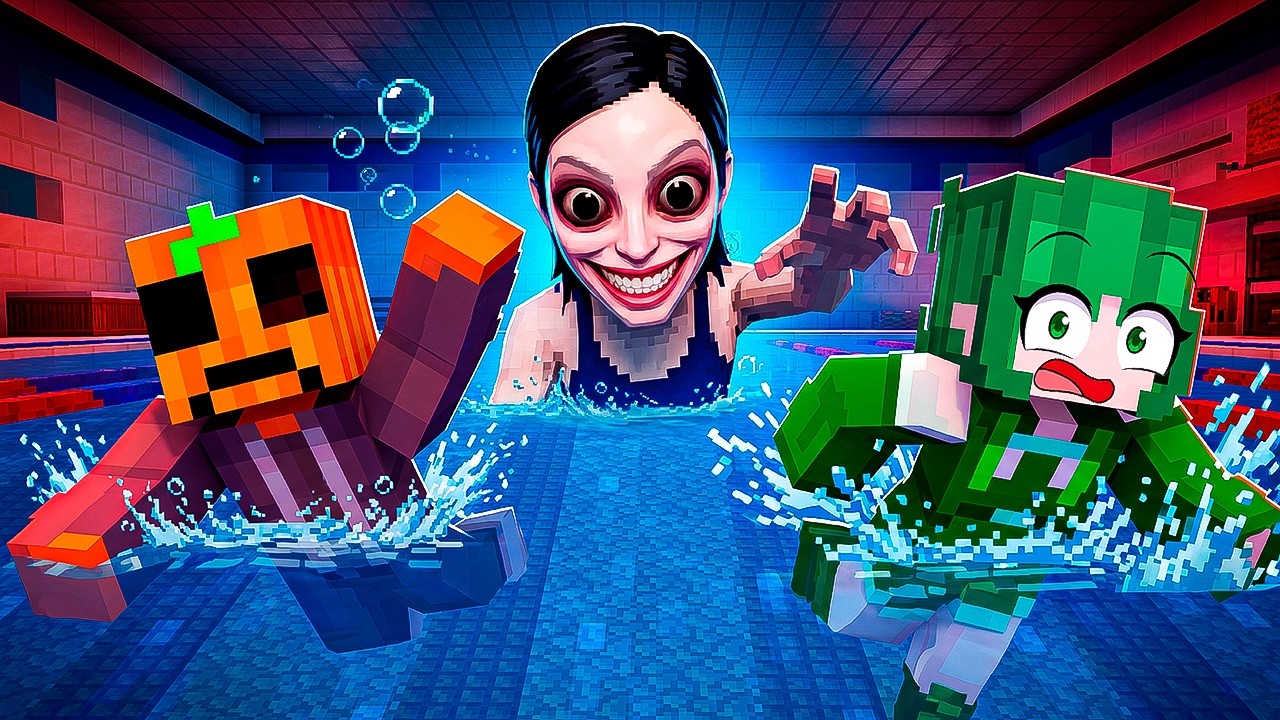 Hay ANOMALÍAS en Mi PISCINA por la NOCHE en Minecraft