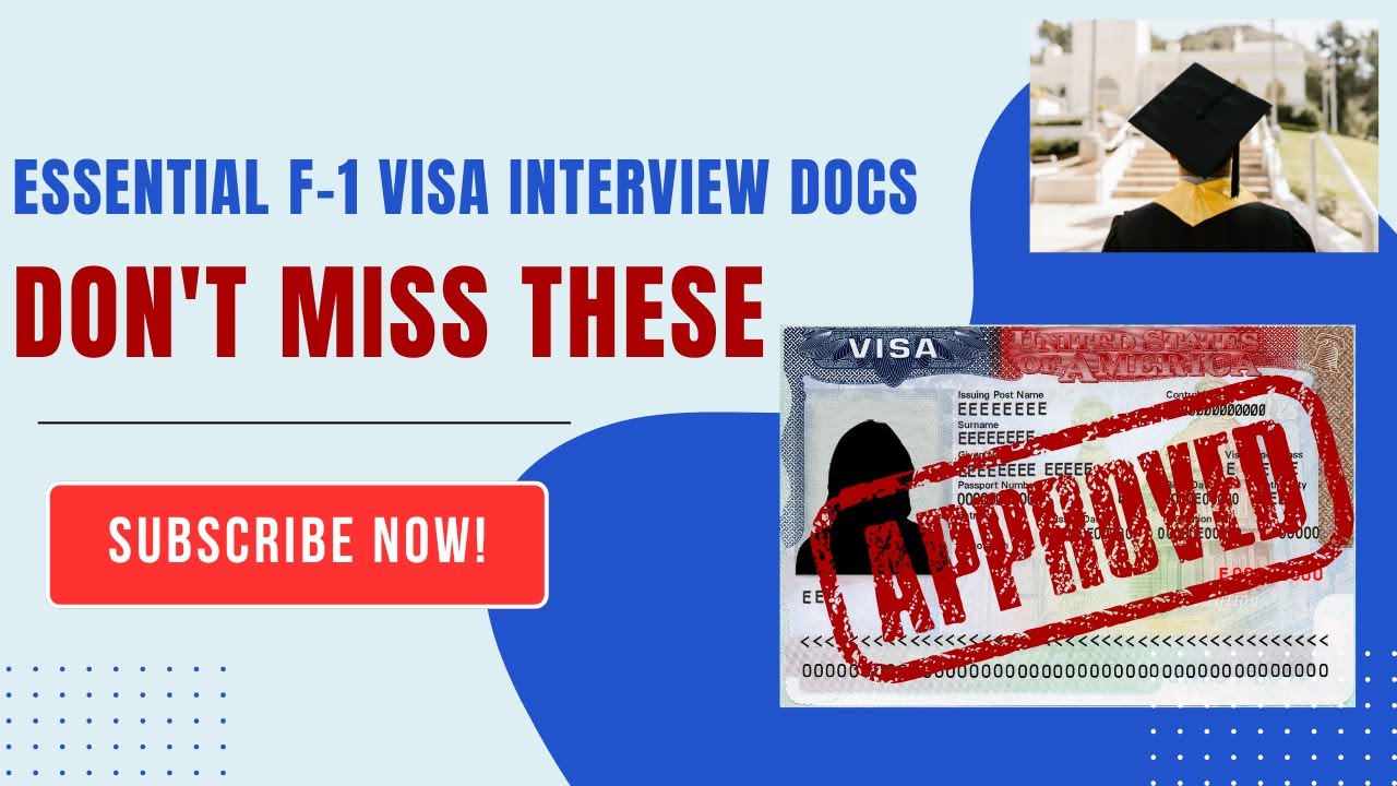 🗂️ Top 10 Must-Have Documents for Your F-1 Visa Interview 2024! 🎓 - YouTube
