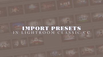 Import Presets in Lightroom CC Classic - Sleeklens Fast Fix