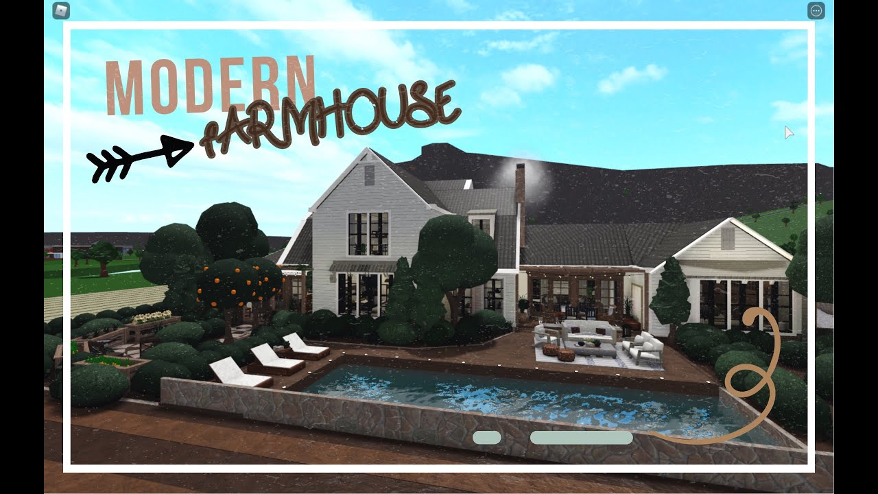 Bloxburg speedbuild Modern Farmhouse Part Three YouTube