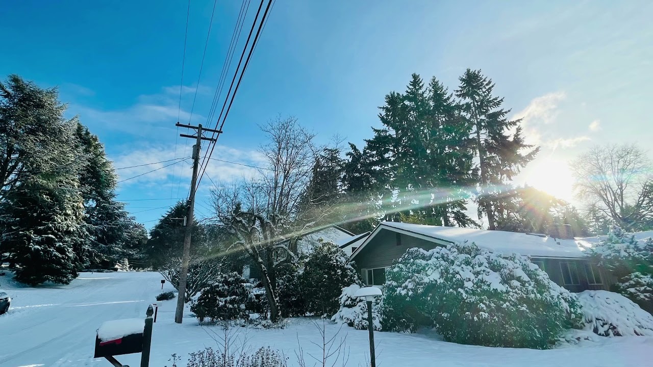 Bellevue, Seattle, Tacoma Area Covered With Snow!