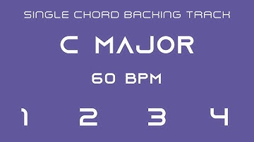 Single Chord Backing Track - C Major - 60 bpm