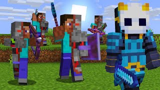 Minecraft Speedrunner VS 10 A.I. Hunters