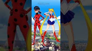 Miraculous Character as Sailor Moon #shorts #miraculous