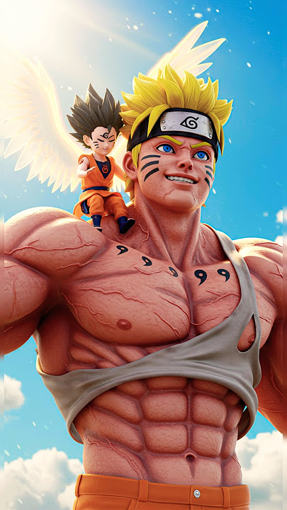 Naruto dan luffy menjadi raksasa setelah minum air kekuatan absolute #naruto #luffy #anime #goku