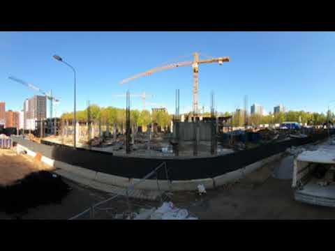 360° Video. Строительство школы с детским садом в ЖК Скандинавия ЮГ