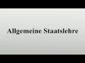 Allgemeine Staatslehre