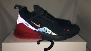 air max 270 red and black reflective