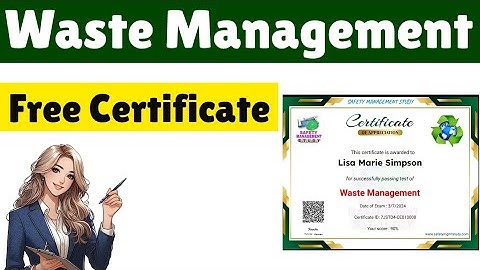 Waste Management Free Safety Certificate | Waste Management Quiz questions with answers.