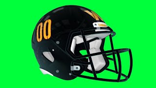 Washington Commanders 2023 Black Alternate Helmet Green Screen Logo Loop Chroma Animation