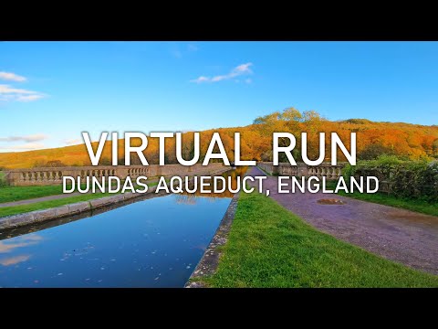 Canal Virtual Run | Dundas Aqueduct to Avoncliff Aqueduct, England | 4K POV Treadmill Scenery