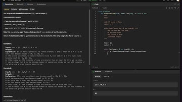 3066 minimum operations to exceed threshold value II