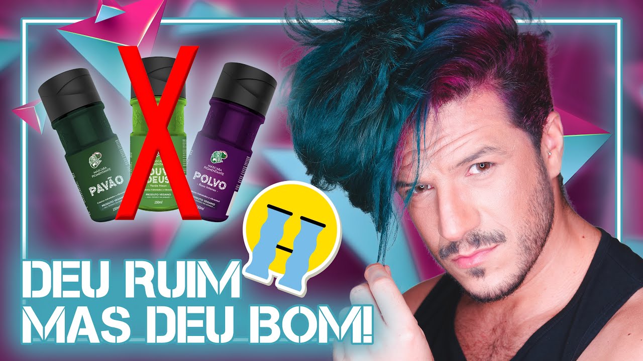 TUTORIAL: COMO PINTAR O CABELO DE VERDE E ROXO EM CASA | JADSON NOBRE
