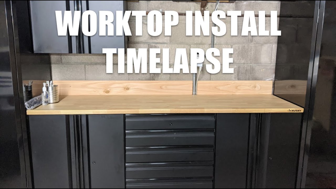 ⏱ Timelapse How to install a new Husky workbench top & trim board on