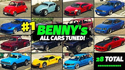 GTA 5 Online - ALL BENNY's CAR ON ONE PLACE [UPGRADE PRICE, LIVERIES, CUSTOMIZE, DLC & MORE] 