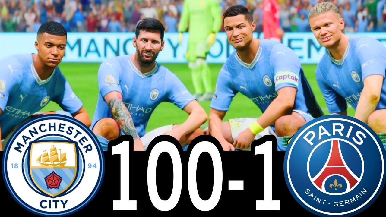 FC 24 -MESSI RONALDO NEYMAR & MBAPPE | ALL STARS |  AL NASSR 100-0 MANCHESTER UNITED