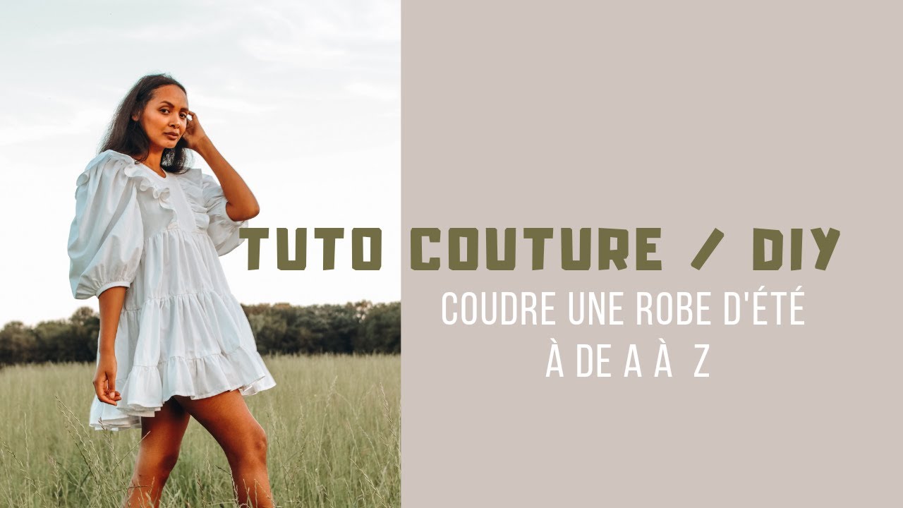 TUTO COUTURE : Comment  Coudre une robe à volants /  A BABY DOLL  TIERED  DRESS  sewing tutorial