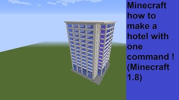 Minecraft how to make a hotel with one command ! (Minecraft 1.8)