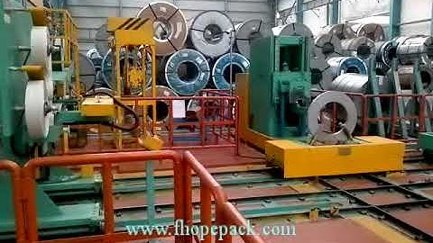 Automatic slit coil packing line, coil stacking machine, alloy coil packing line