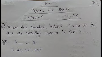Class 11 ll Chapter Sequences and Series Ex :- 9.3 ll Question no.26 Answer.