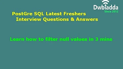 Learn how to filter null values in 3 mins | PostgreSQL Tutorial