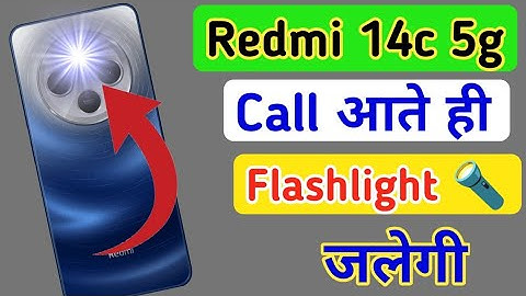 Redmi 14c 5g notification light on/off kaise karen,incoming call flashlight setting Redmi 14c 5g