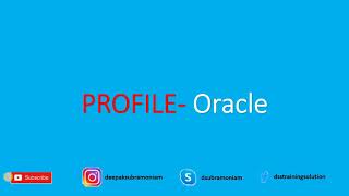 Profile Management | User Management | Oracle | Database Administration | Tamil