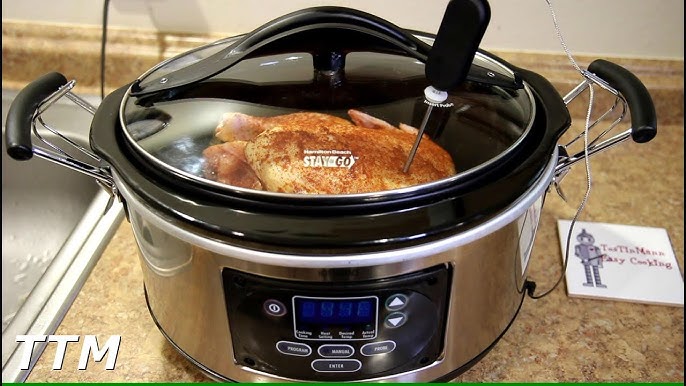 6 qt Stainless Steel Set & Forget Programmable Slow Cooker w/Spoon/Lid by Hamilton  Beach at Fleet Farm