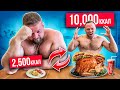 Я и САМЫЙ СИЛЬНЫЙ ЧЕЛОВЕК В МИРЕ поменялись ПИТАНИЕМ! 10000 калорий