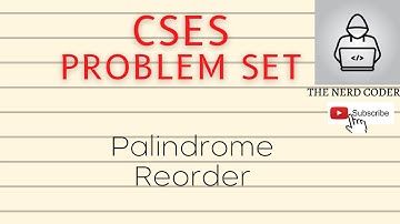 Palindrome Reorder CSES Problem Set
