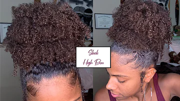 Sleek High “Messy” Bun on Type 4 Hair