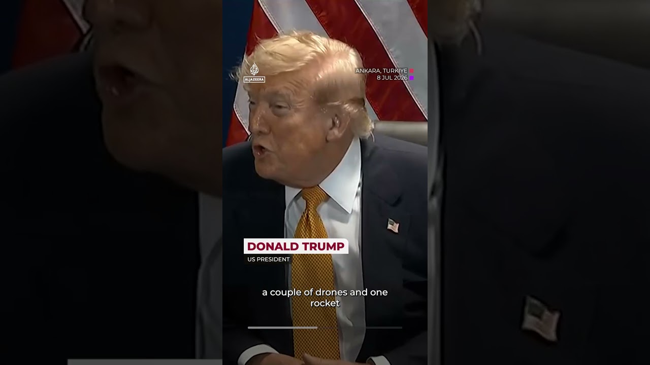 Trump on Iran: ‘We'll probably hit them hard again tonight’ | AJ #shorts