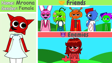 Incredibox Sprunki Retake human edition - RELATIONSHIPS | NEW UPDATE| ALL Characters Relationships!