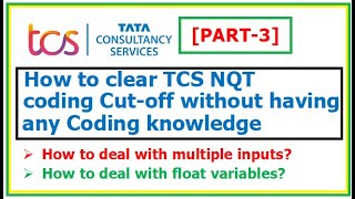 [PART-3] How to clear TCS NQT Coding Cut-Off without having coding knowledge?