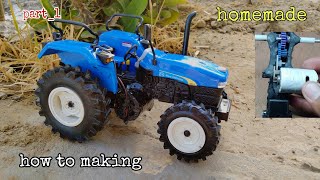 how to making new Holland 4010 tractor model very powerful garabox homemade part_1