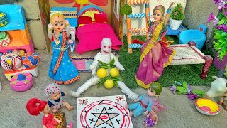 Barbie Doll All Day Routine In Indian Village/Radha Ki Kahani Part -309/Barbie Doll Bedtime Story||