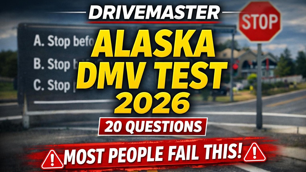 Alaska DMV Practice Test 2026 | Permit Test 1 | 20 Questions – Most ...