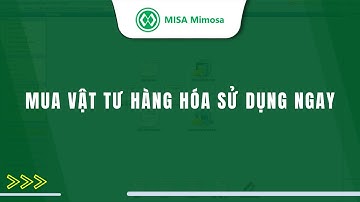 Mua vật tư hàng hóa sử dụng ngay | MISA Mimosa Online