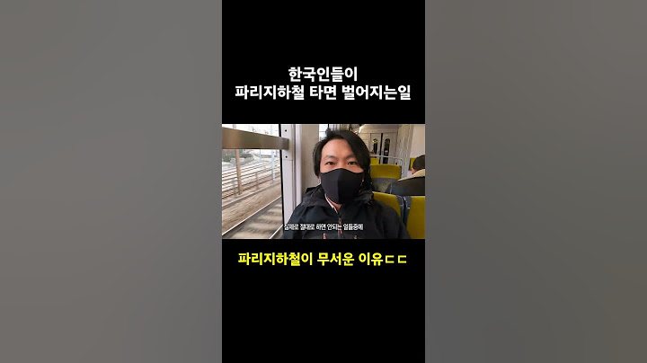 한국인 특히 위험하다는 파리지하철 상황😱