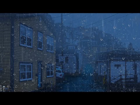 Barulho de Chuva Para Dormir Profundamente💦 Barulho de Chuva Pesada No Telhado à Noite