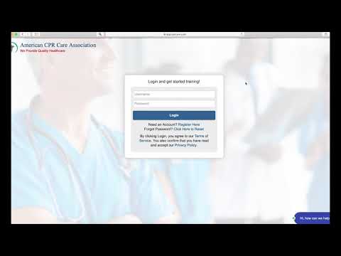 How to Login with American CPR Care Association